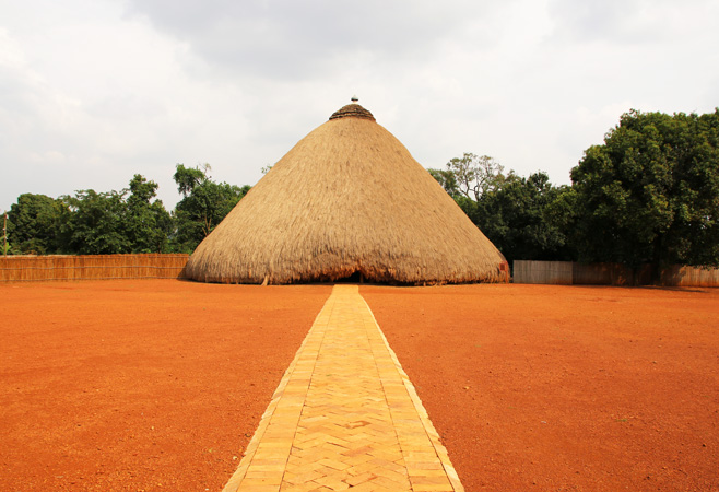 Entrance gate of Kasubi Tombs in Kampala Uganda