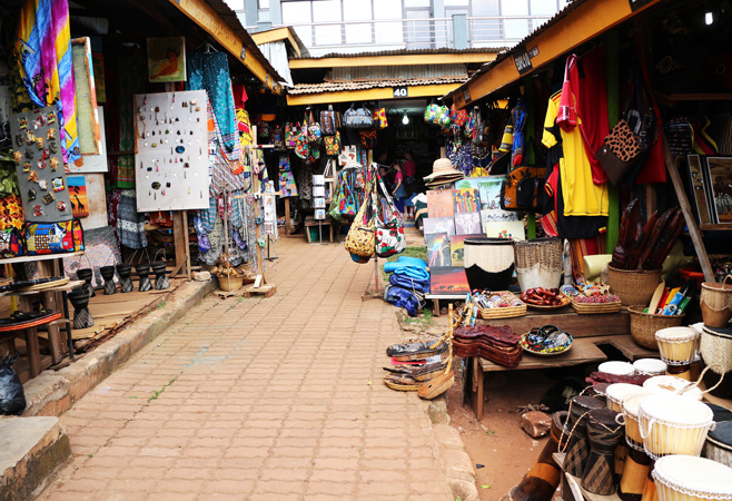 Entrance to Pearl Crafts Village in Entebbe, Uganda
