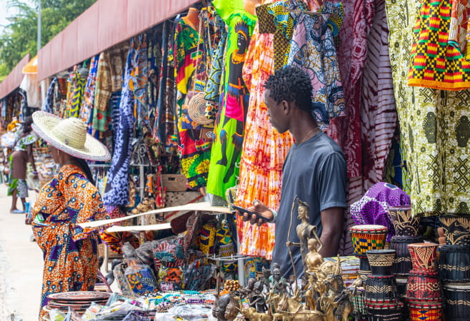 Daily Life of Uganda People in market