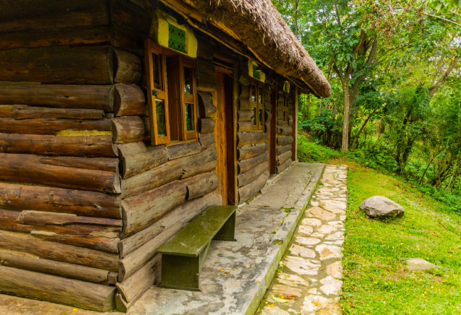Ecolodge near lake Kifuruka, Uganda