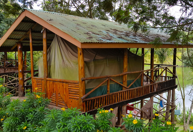 House on the hills, Bunyonyi Lake, Western Uganda