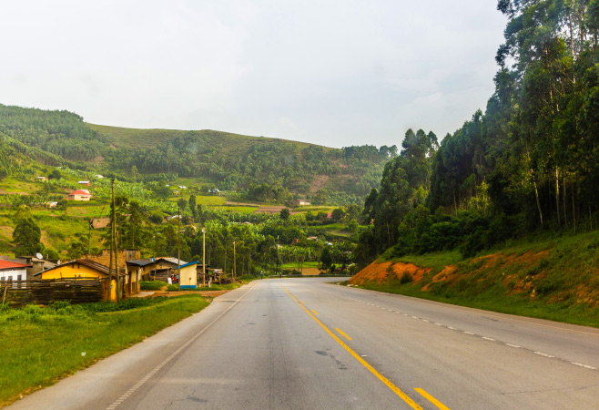Kabale - Mbarara Road in Uganda