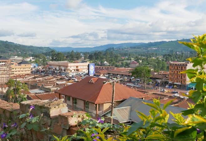 Kabale, Uganda / Rwanda border town landscape