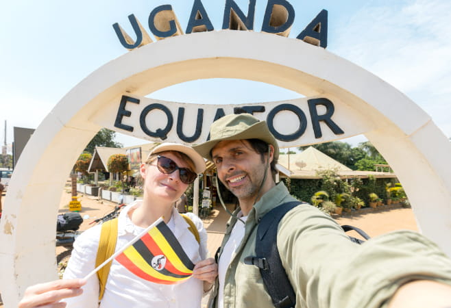 North-South Border Sign - Equator in Uganda