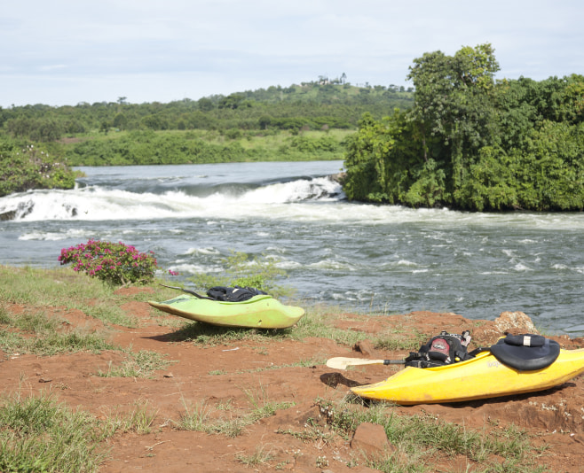 Rafting Nile river in Uganda, Africa