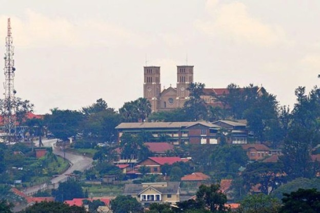 Rubaga Cathedral at sunset