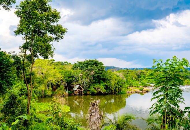 The Republic of Uganda borders Tanzania to the south, and the southern part includes part of Lake Victoria